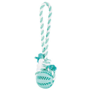 Trixie Denta Fun Corde de jeu avec balle pour chien - 7 cm de diamètre x L 24 cm