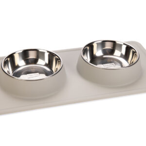 Gamelle double Karlie Dex avec support en silicone pour chien - capacité : 2 X 350 mL