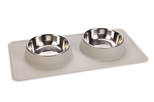 Gamelle double Karlie Dex avec support en silicone pour chien - capacité : 2 X 350 mL