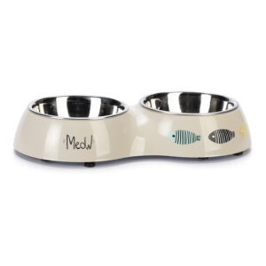 Gamelle double Karlie Yaren - capacité : 2x200 mL - pour chat