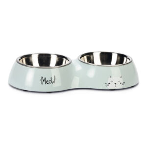 Gamelle double Karlie Rana - capacité : 2x200 mL - pour chat