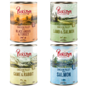 24x400g Purizon Adult lot mixte - Pâtée pour chien