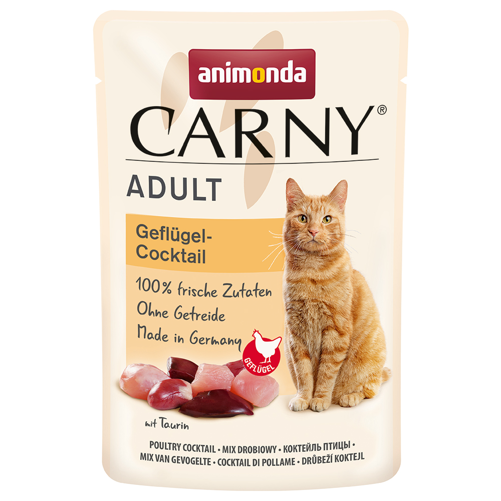 24x85g cocktail de volailles Animonda Carny - Pâtée pour chat