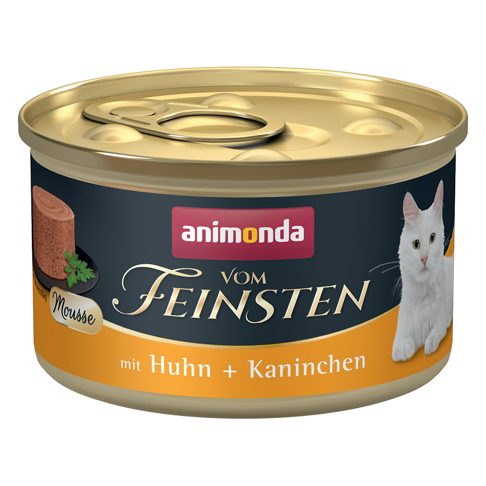 24x85g Adult poulet & lapin Animonda Vom Feinsten - Pâtée pour chat