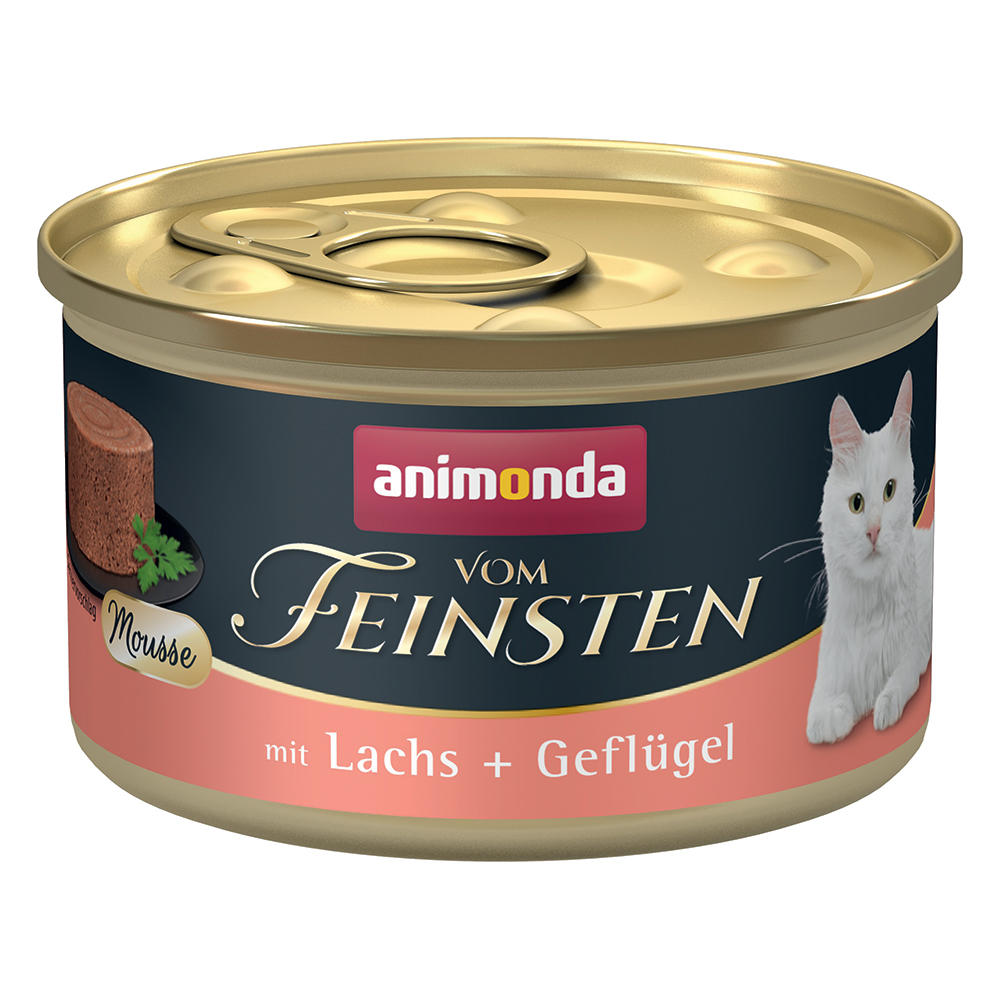 24x85g Adult saumon & volaille Animonda Vom Feinsten - Pâtée pour chat
