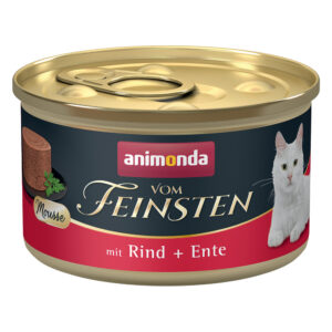 24x85g Adult bœuf & canard Animonda Vom Feinsten - Pâtée pour chat