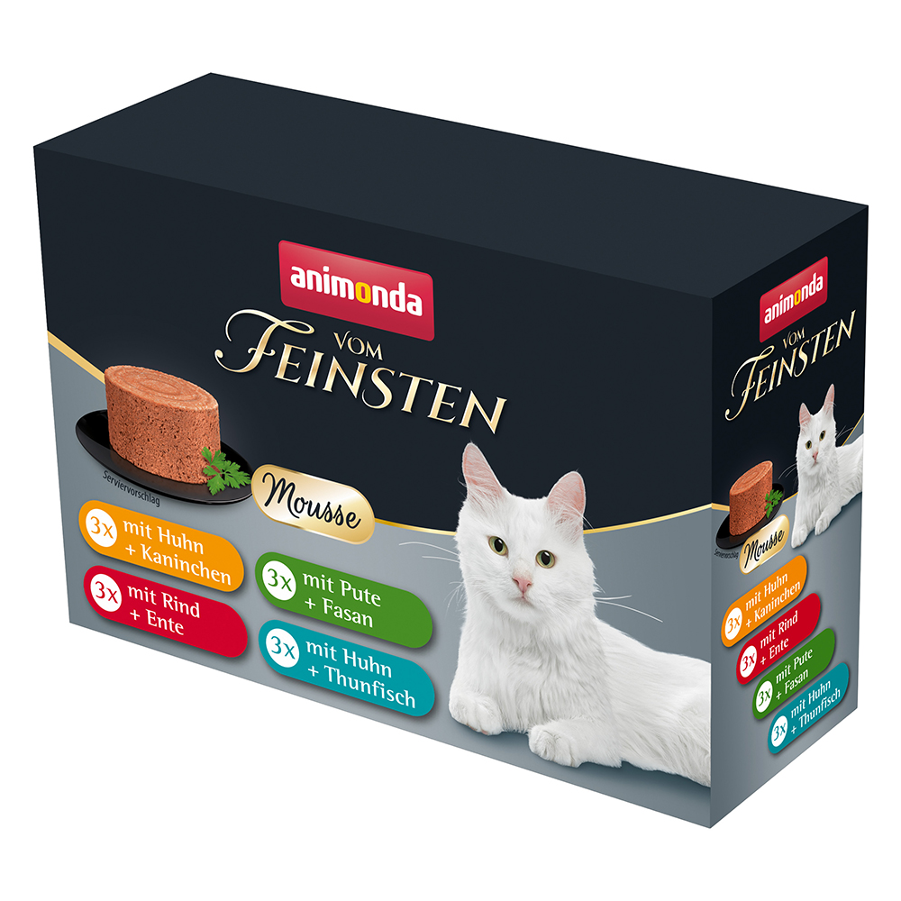 12x85g Animonda Vom Feinsten Adult Mousse-Vielfalt (4 Sorten) Katzenfutter nass