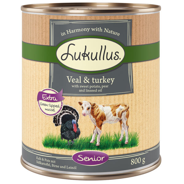 6x800g Lukullus Senior - Pâtée pour chien
