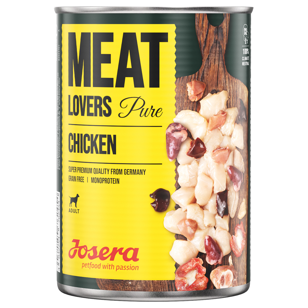 6x400g Josera Meatlovers Pure Huhn Hundefutter nass
