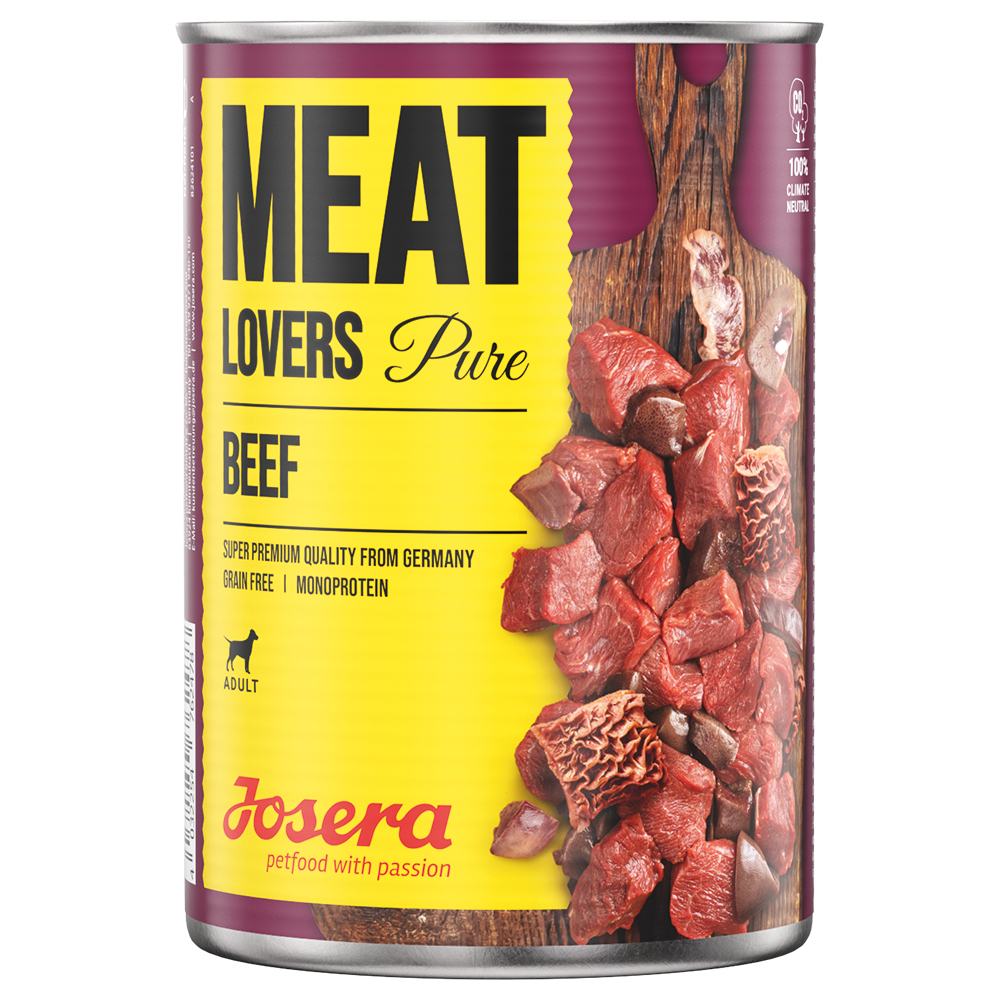 6x800g Josera Meatlovers Pure bœuf - Pâtée pour chien