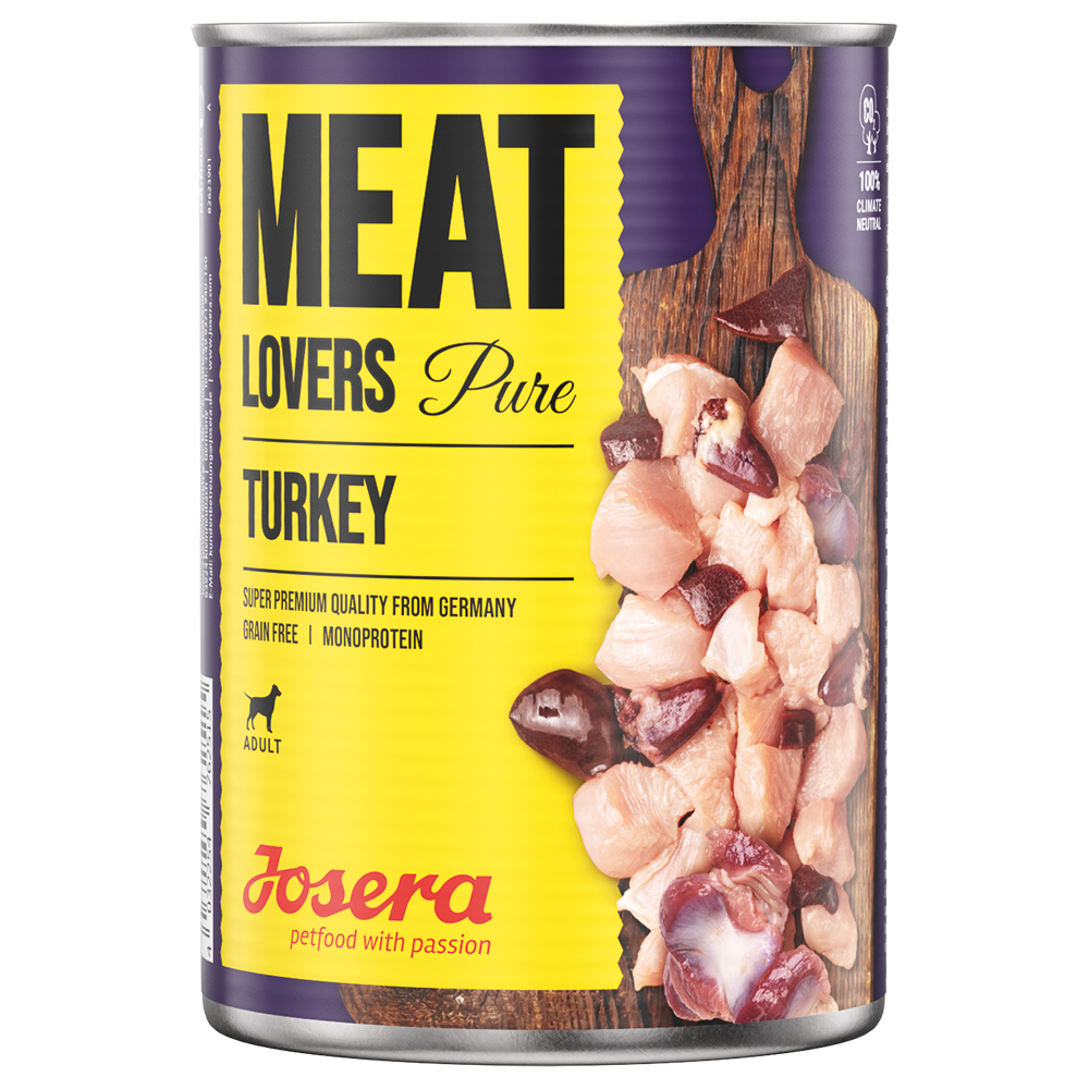 6x800g Josera Meatlovers Pure dinde - Pâtée pour chien