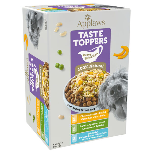 6x85g Applaws Taste Toppers lot mixte en sauce - Pâtée pour chien