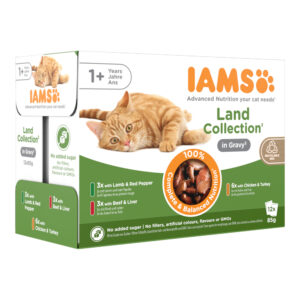 24x85g IAMS Delights Adult en sauce lot mixte Terre - Pâtée pour chat