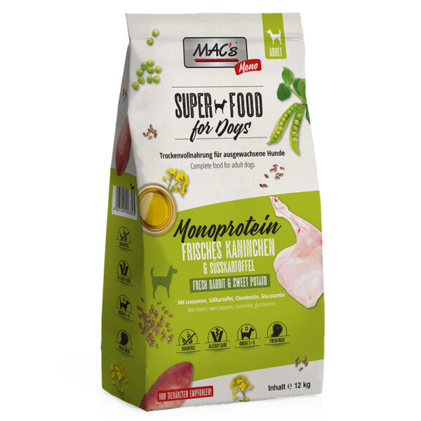 MAC's Mono lapin pour chien - 2 x 12 kg