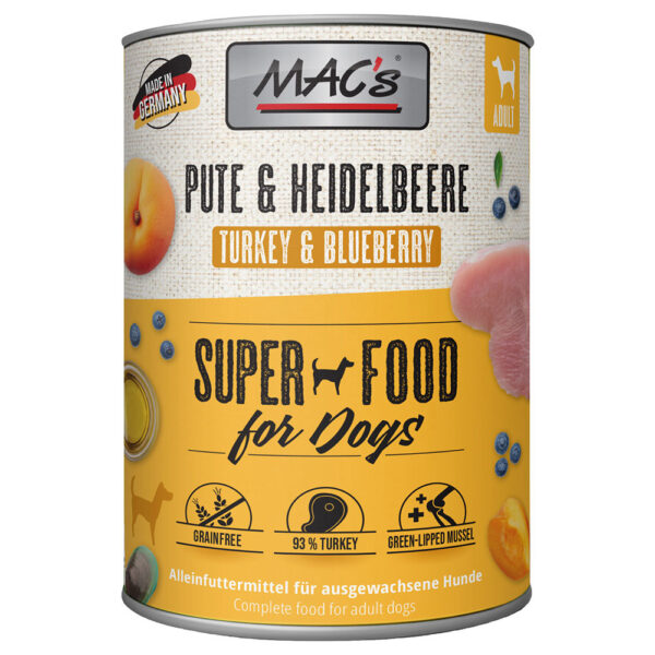 MAC's Adult 6 x 800 g pour chien - dinde