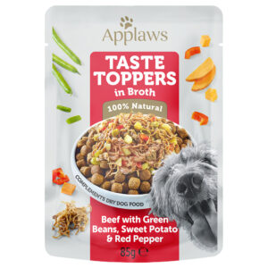 12x85g Applaws Taste Toppers en bouillon bœuf