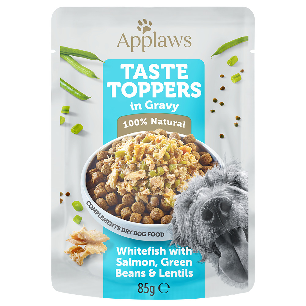 12x85g Applaws Taste Toppers en sauce poisson blanc