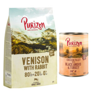 Offre d'essai : croquettes Purizon 400g / 1kg + boîte  - 1 kg Adult gibier