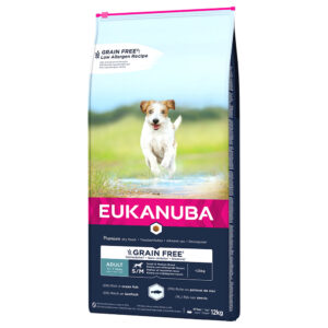 2x12kg Grain Free Adult Small / Medium Breed poisson de mer Eukanuba - Croquettes pour chien