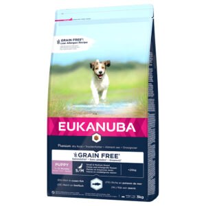 3kg Grain Free Puppy Small / Medium Breed saumon Eukanuba - Croquettes pour chien