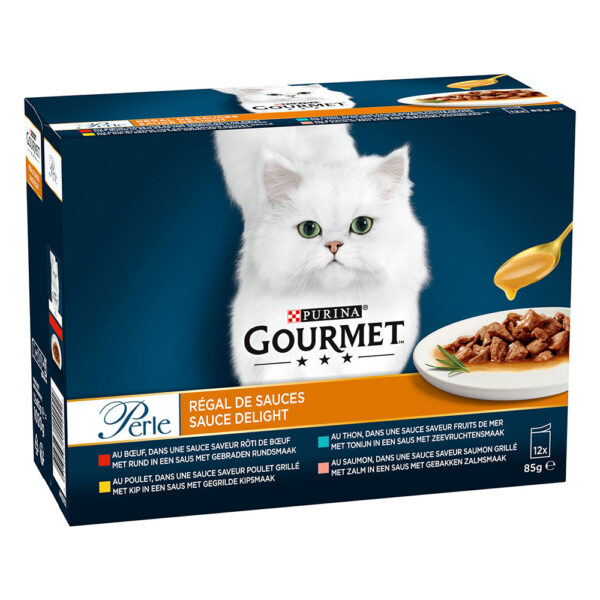 12x85g Gourmet Perle Régal de sauces - Pâtée pour chat