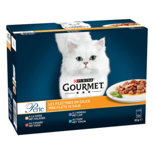 12x85g Gourmet Perle Les filettines en sauce - Pâtée pour chat