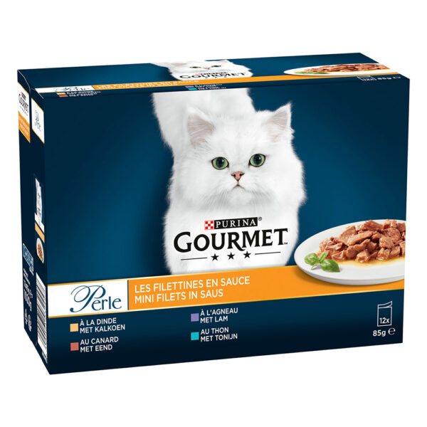 12x85g Gourmet Perle Les filettines en sauce - Pâtée pour chat