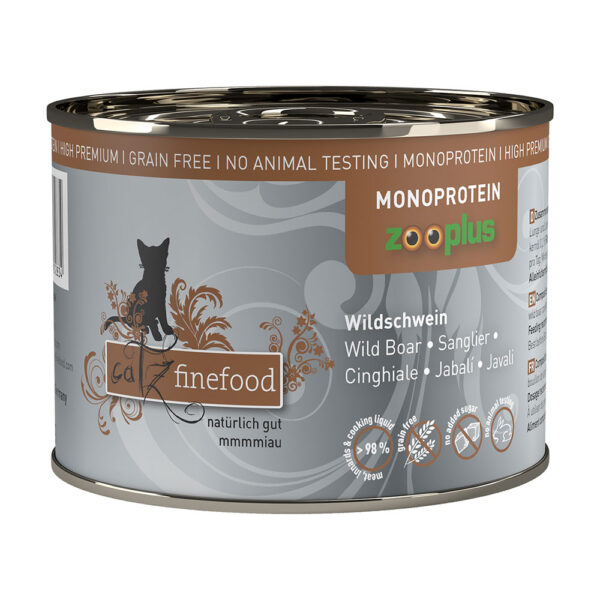 12x200g catz finefood Monoprotein sanglier - Pâtée pour chat