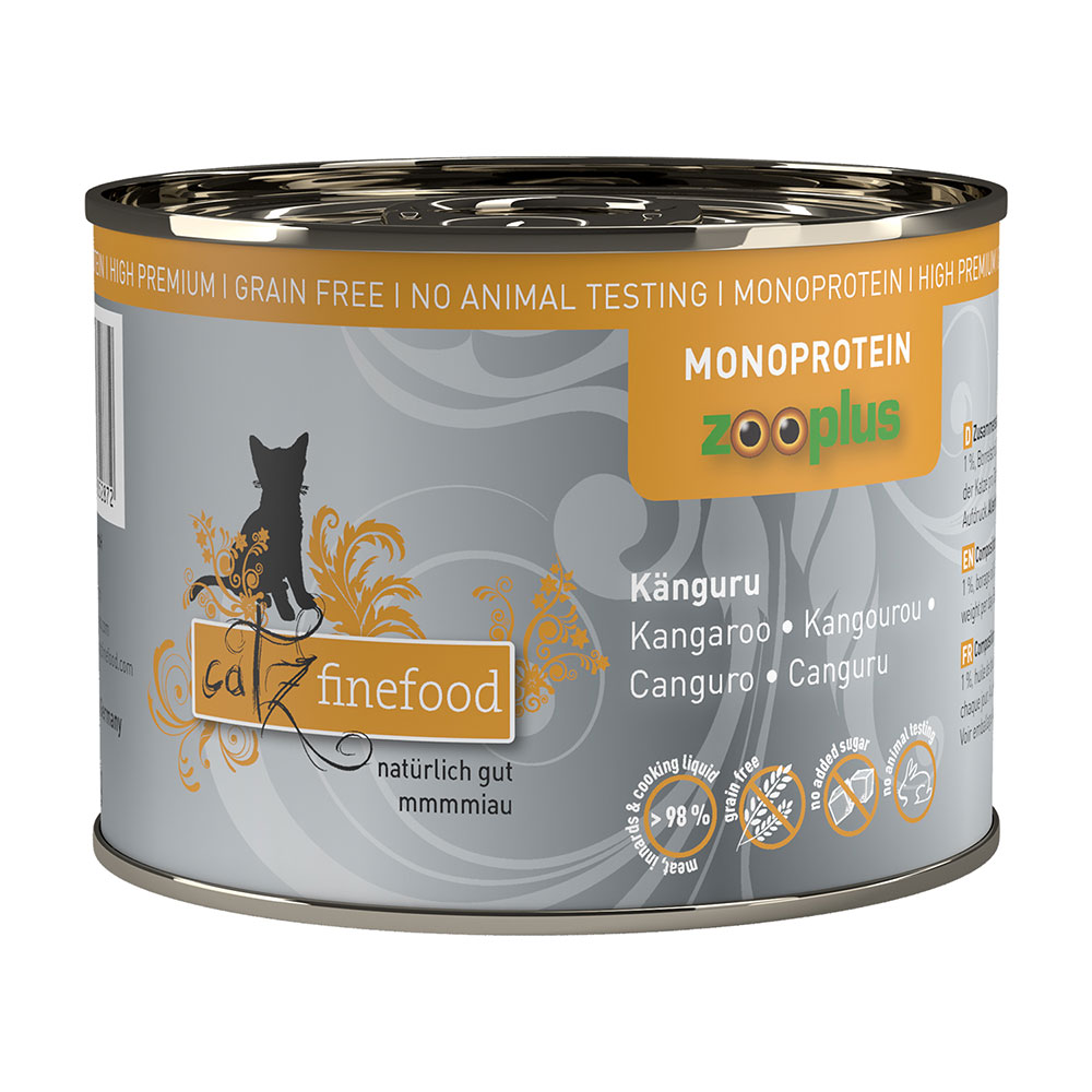 12x200g catz finefood Monoprotein zooplus kangourou - Pâtée pour chat
