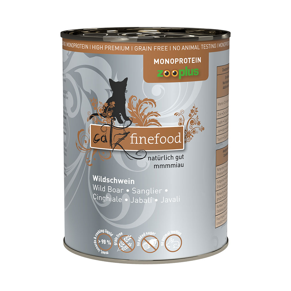 6x400g catz finefood Monoprotein sanglier - Pâtée pour chat