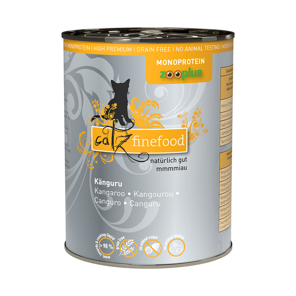 6x400g catz finefood Monoprotein kangourou - Pâtée pour chat