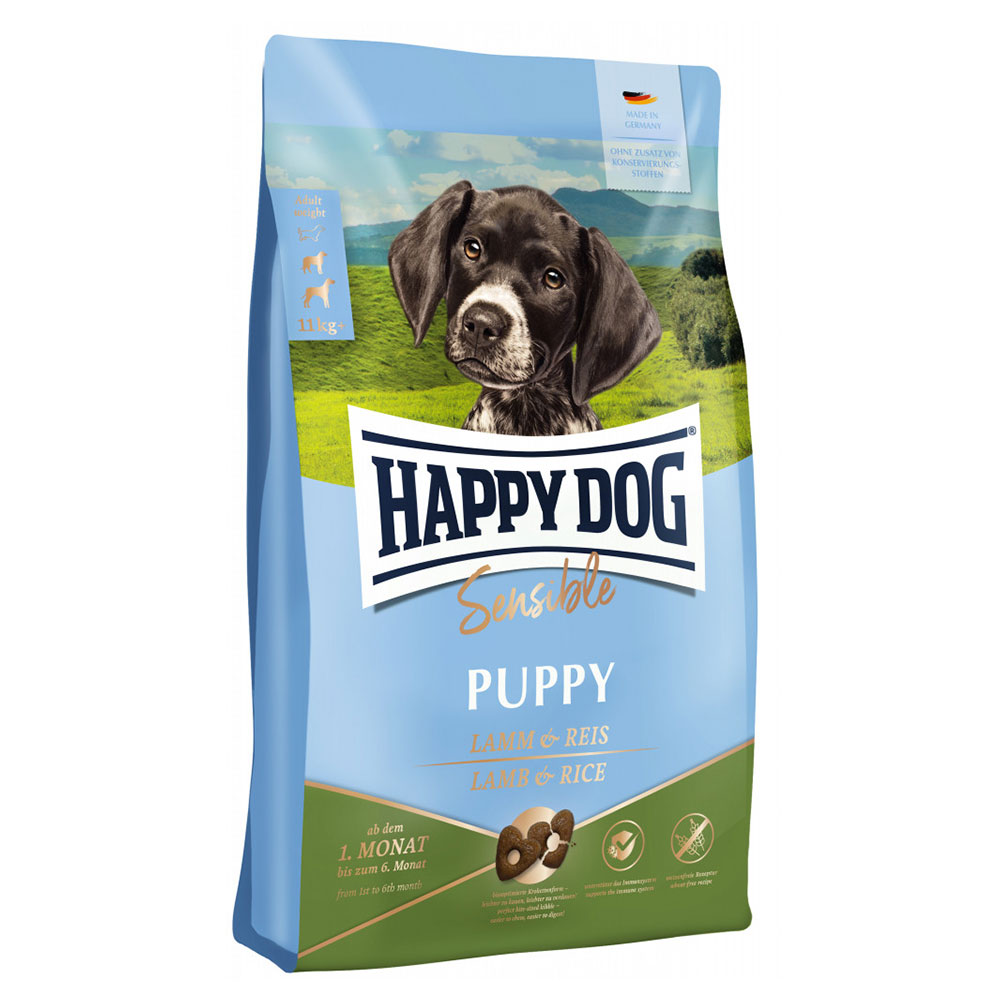 10kg Happy Dog Supreme Sensible Puppy Lamm & Reis Hundefutter trocken