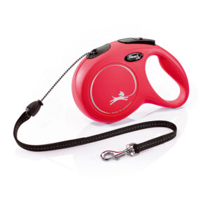 Laisse cordon flexi New Classic rouge