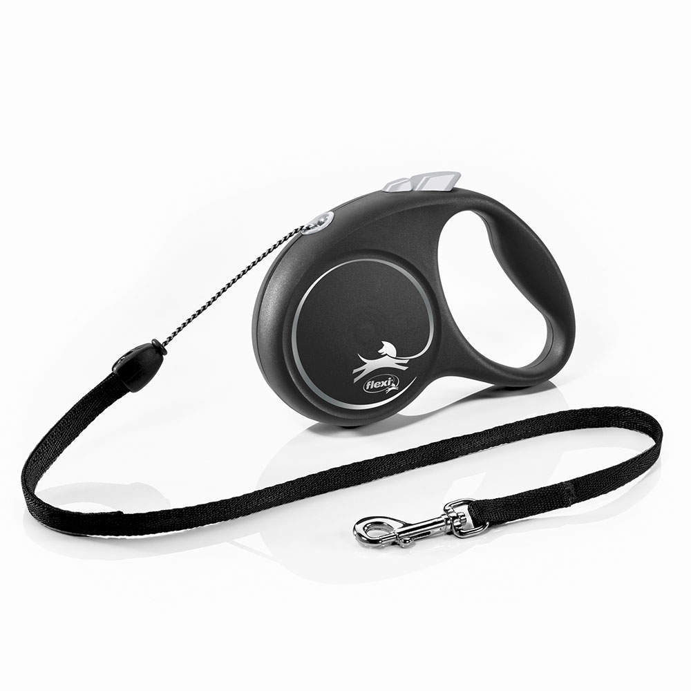 Laisse-cordon flexi Black Design (5 m)