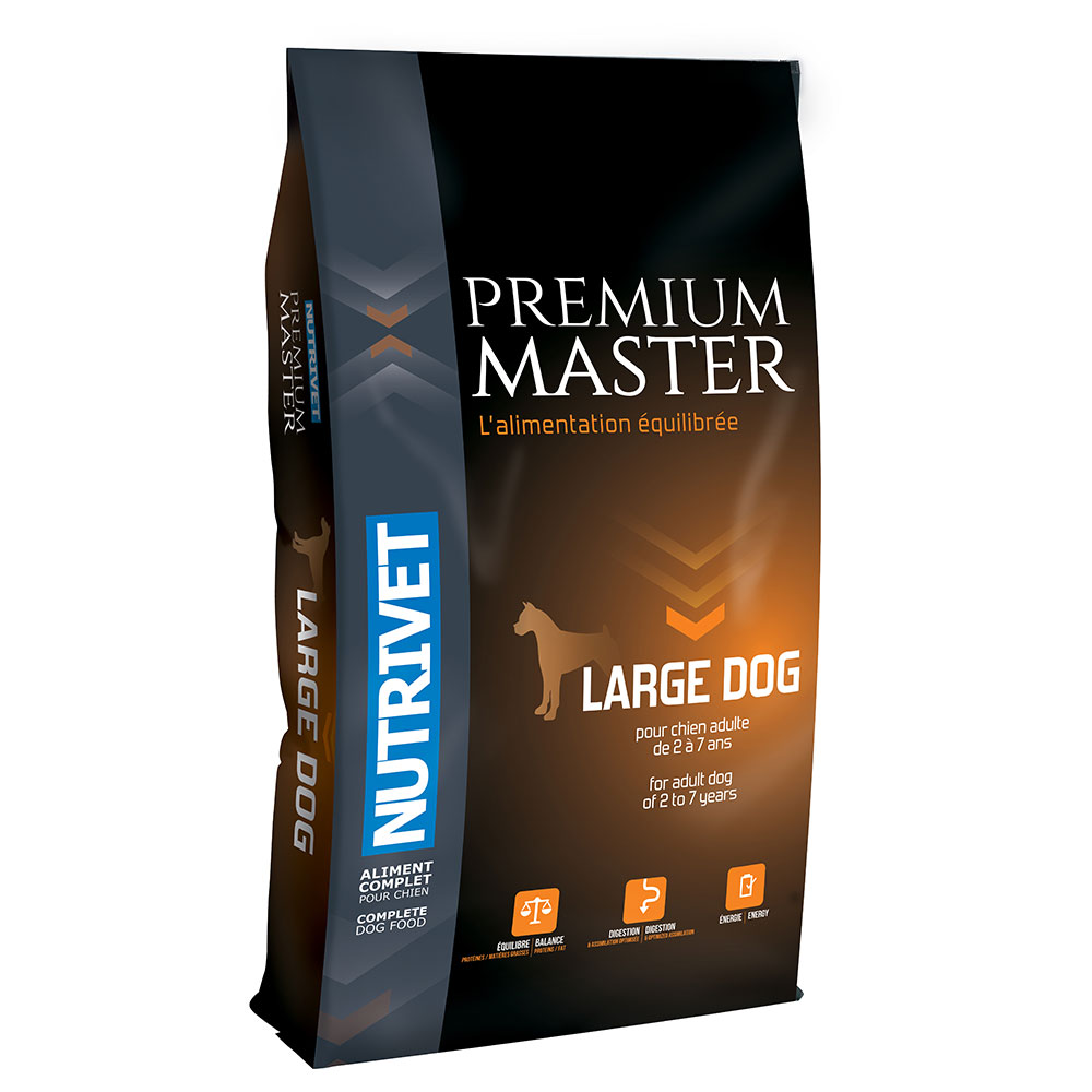 2x15kg Nutrivet Premium Master Large Dog - Croquettes pour chien