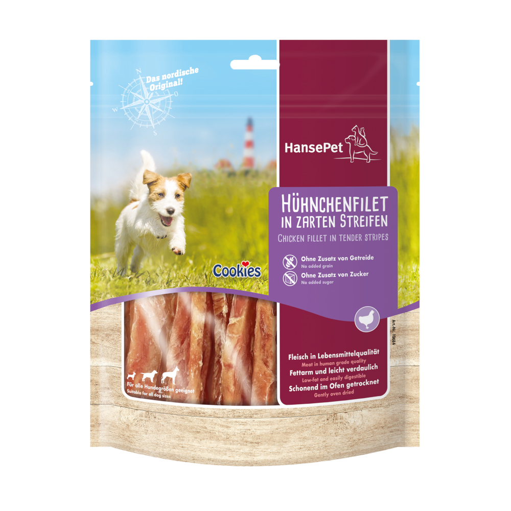 6x200g bâtonnets au filet de poulet Cookie's Delikatess - Friandises pour Chien