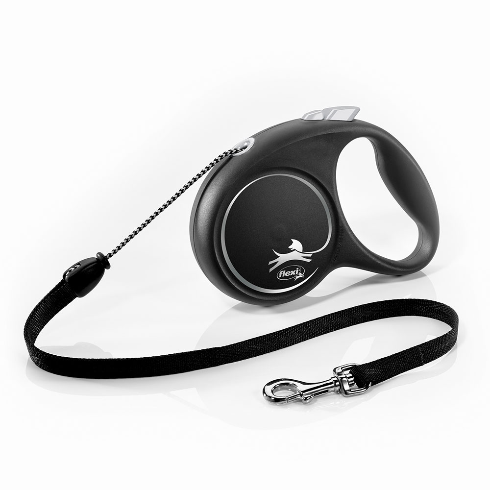 Laisse-cordon flexi Black Design (5 m)