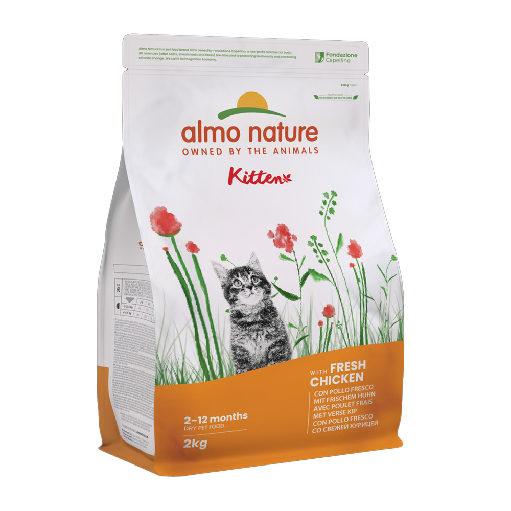 2kg Kitten poulet/riz Almo Nature Holistic - Croquettes pour Chat