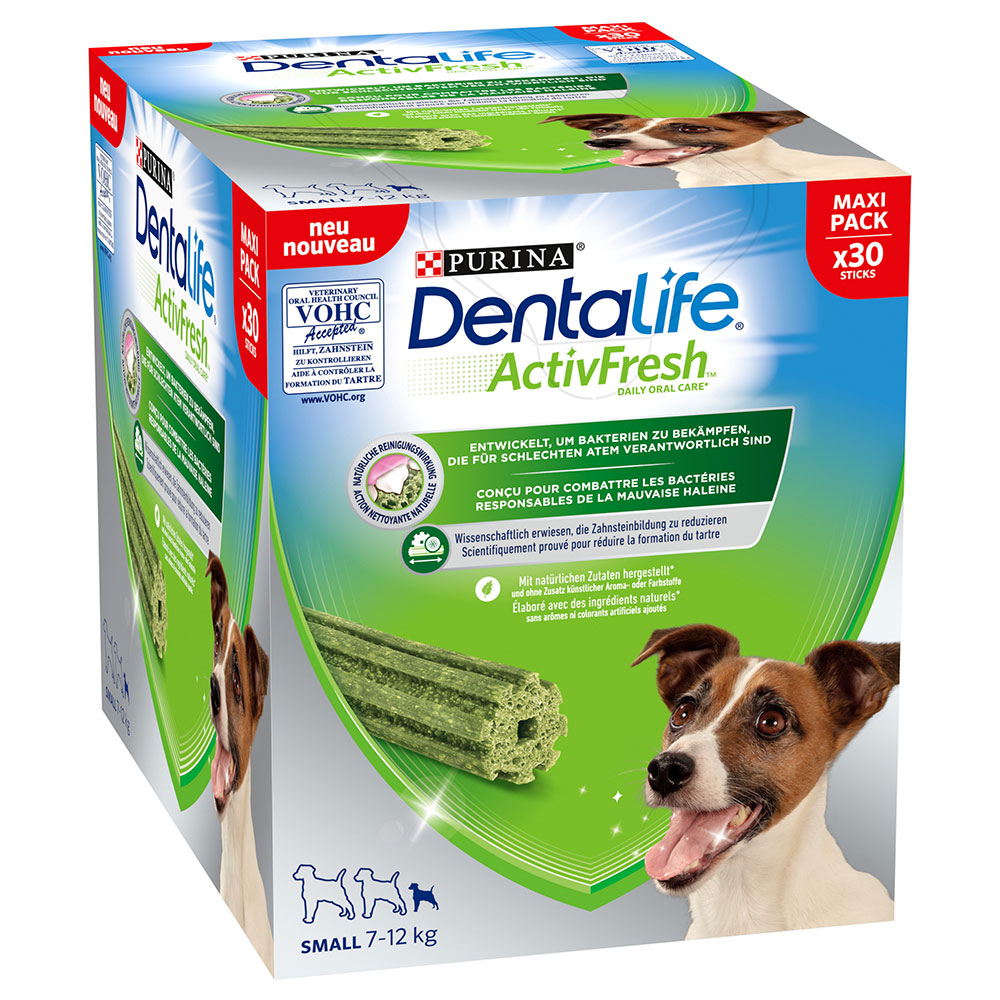 60 bâtonnets PURINA Dentalife ActivFresh à mâcher pour chien de petite taille
