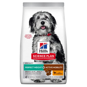 12kg Adult Perfect Weight & Active Mobility Medium poulet Hill's Science Plan - pour chien