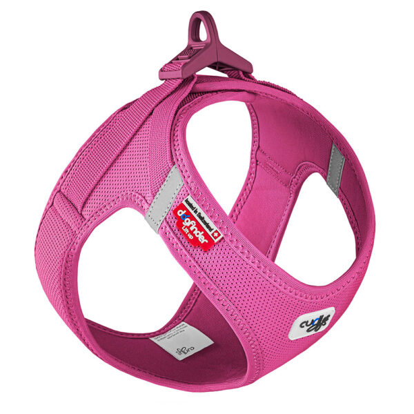 Harnais Curli Vest Clasp Air-Mesh fuchsia pour chien - taille 2XS : tour de poitrail 30