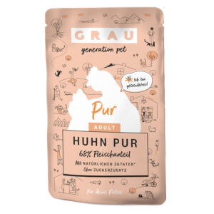 48x125g Grau Bouchées gourmandes pur poulet - Pâtée pour chat