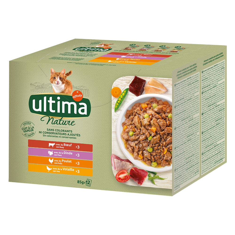 Ultima Nature pour chat - 96 x 85 g bœuf