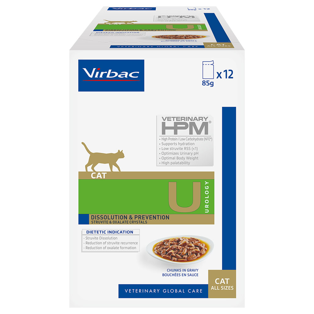 24x85g Virbac Veterinary Cat Urology Dissolution & Prevention - Pâtée pour chat
