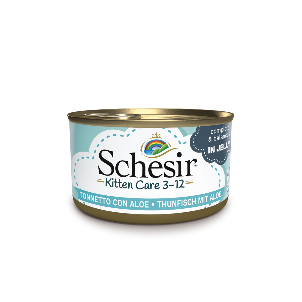 Lot Schesir Kitten en gelée 24 x 85 g pour chaton - thon
