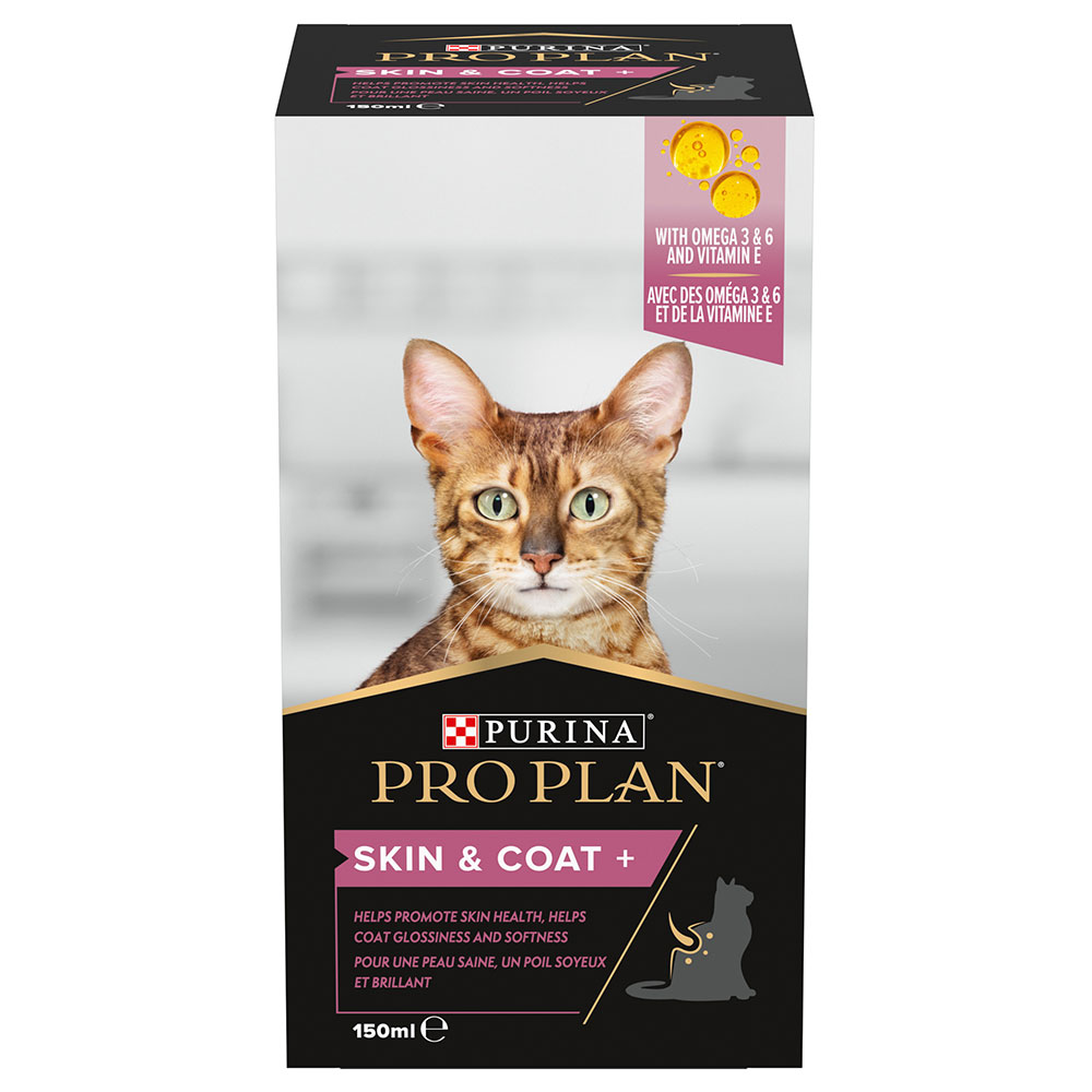 150mL PRO PLAN Adult & Senior Skin & Coat+ Supplément huile - pour chat