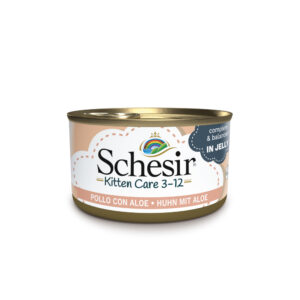 Lot Schesir Kitten en gelée 24 x 85 g pour chaton - filet de poulet