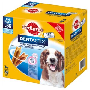 Lot 168 x Pedigree DentaStix Oral Care / Fresh pour chien - Dentastix x 112 + Dentastix Fresh x 56 - pour grand chien (>25 kg)