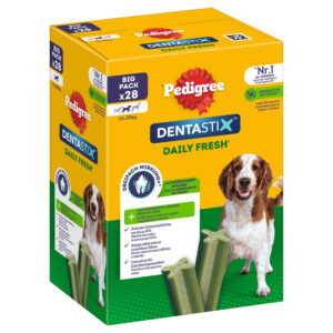 Lot 168 x Pedigree DentaStix Oral Care / Fresh pour chien - Fresh - pour chien de taille moyenne (10-25 kg)