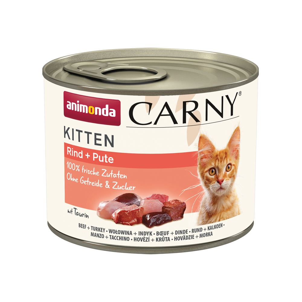 Lot animonda Carny Kitten 24 x 200 g pour chaton - bœuf